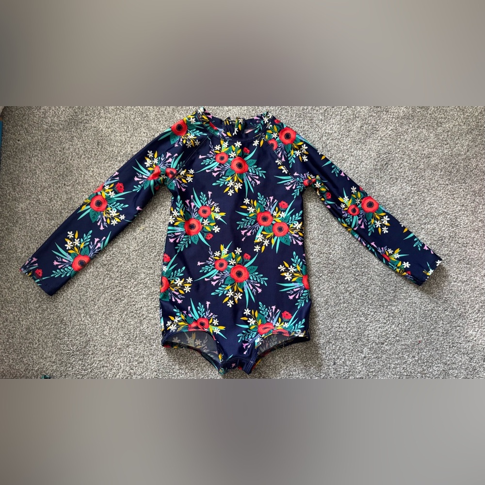 Cat & Jack Blue and Red Rashguard Swimwear